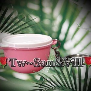Tupperware Mini Thatsa Bowl Keychain Soft Pink Color New